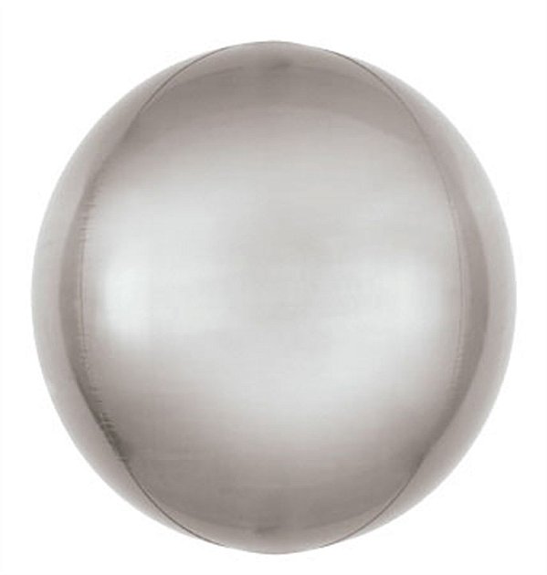 Balão Bolha Metal Prata 24'' / 60cm