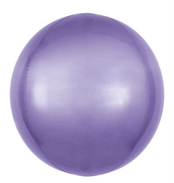 Balão Bolha Metal Roxo 24'' / 60 cm