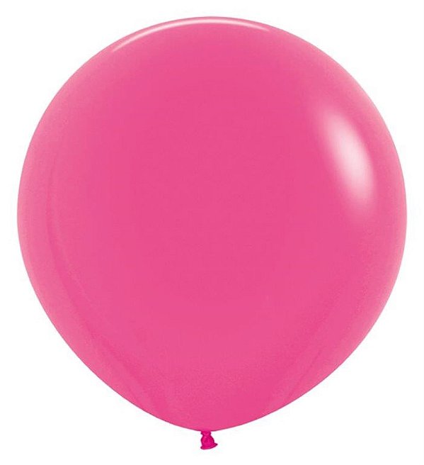 Balão Gigante Látex Fashion Fucsia 24" / 60cm - 3 Un
