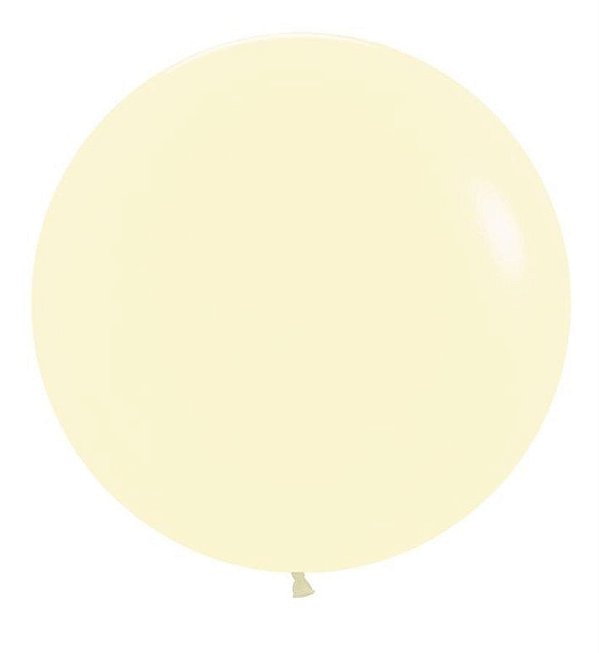 Balão Gigante Látex Pastel Mate Amarelo 24" / 60cm - 3 Un