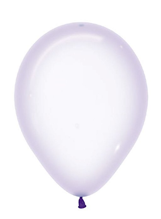 Balão Látex Cristal Pastel Lilás 5" / 13cm - 50 Un