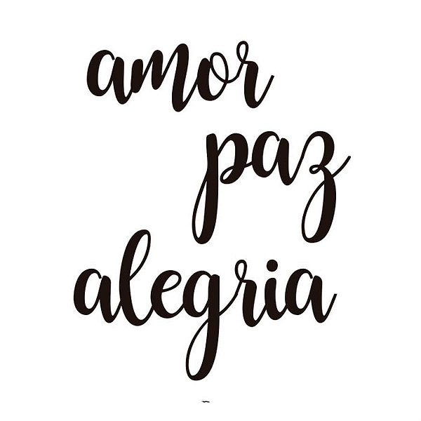 Lettering Transfer para Balão Amor Paz Alego G 32X28 cm