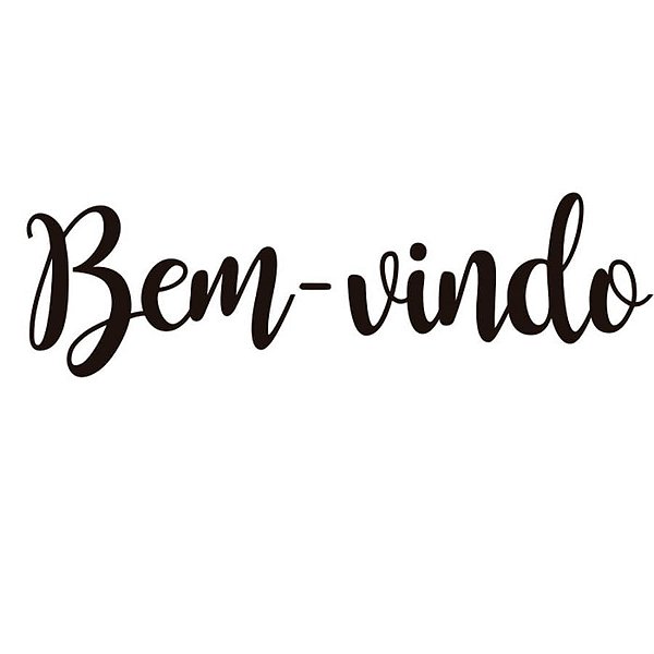 Lettering Transfer para Balão Bem Vindo Branco G 32X28 cm