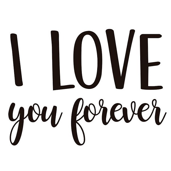 Lettering Transfer para Balão Love You Forevo G 32X28 cm