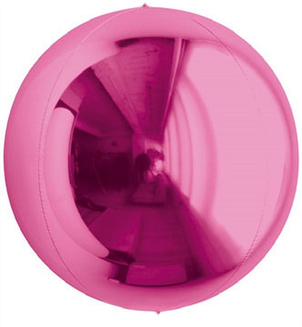 Balão Metalizado Redondo Esfera Pink 24'' / 60cm