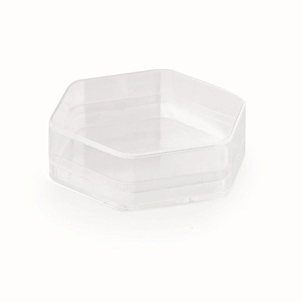 Potinho Oitavado Transparente Prata - 8 Un