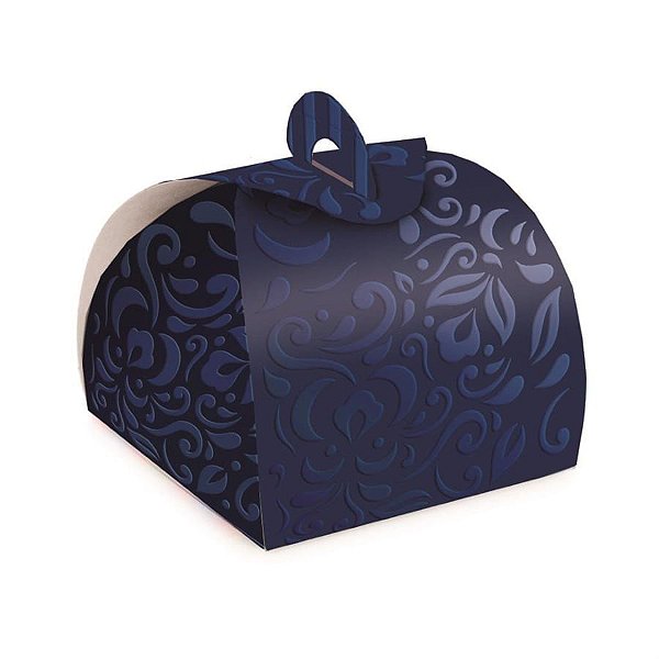 Caixa Bem Casado Valise Relevo Azul Marin 6,5x6,5x5,5 - 24 Un