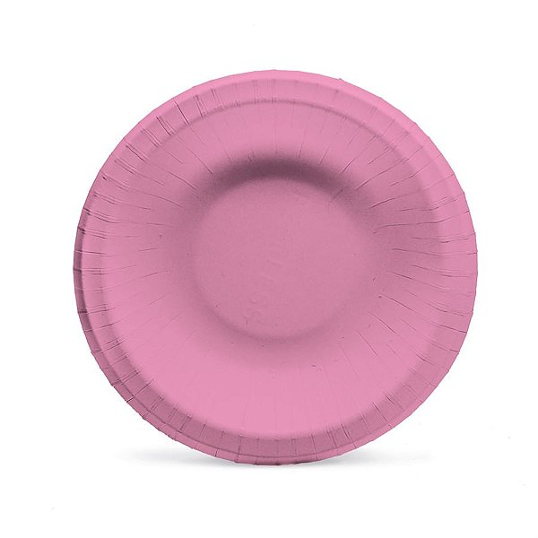 Prato Petisqueira Laminado Rosa 18 cm - 8 Un