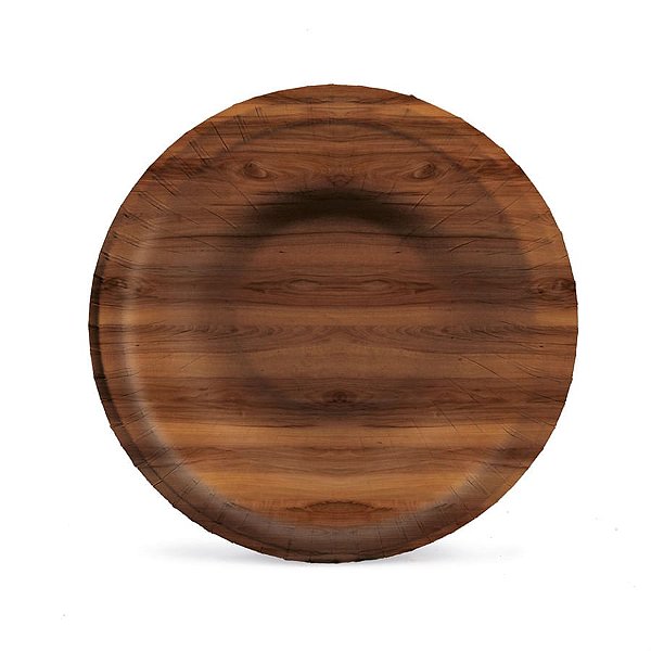 Prato Petisqueira Laminado Madeira 18 cm - 8 Un