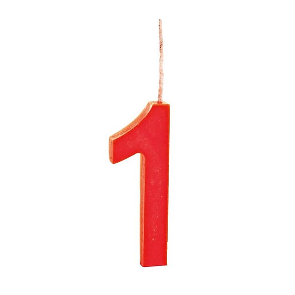 Cromus - Vela n° 1 Colorido Vermelho - 1 unidade