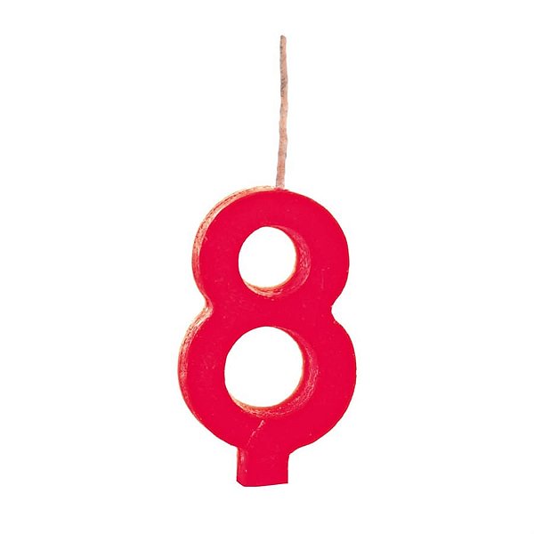 Cromus - Vela n° 8 Colorido Vermelho - 1 unidade
