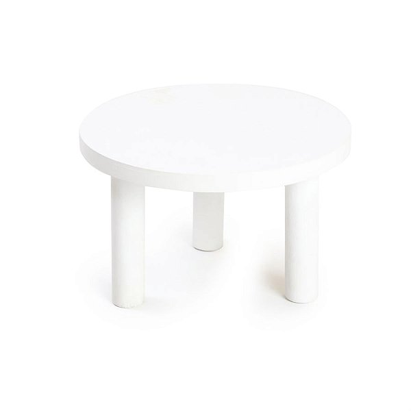 Banquinho de Madeira Branca Médio 22x22x13