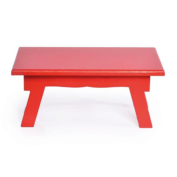Banquinho de Mesa Alto Vermelho 25x14x11