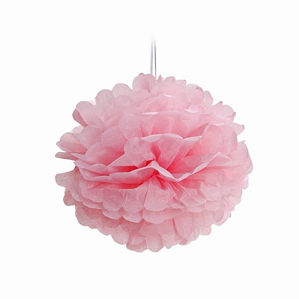 Pompom Rosa 30 cm - 2 Peças