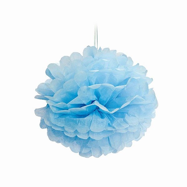 Pompom Azul 30 cm - 2 Peças