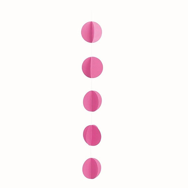 Cortina Decorativa Bolas Rosa 3 metros