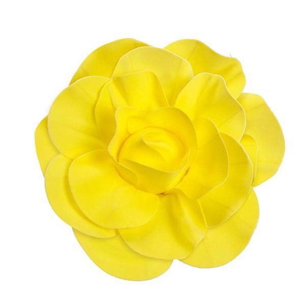 Flores Decorativas para Painel Amarelo 30 cm