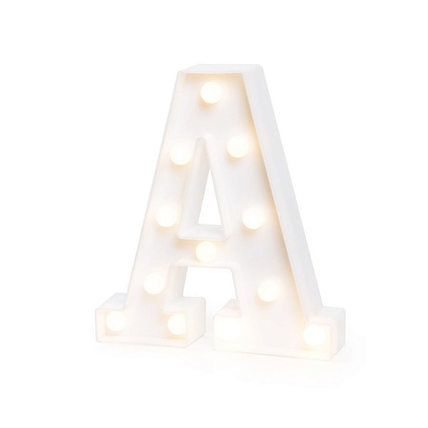 Luminoso Letra A com Led Branco