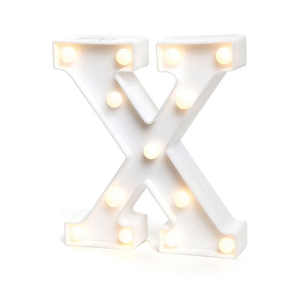 Luminoso Letra x com Led Branco