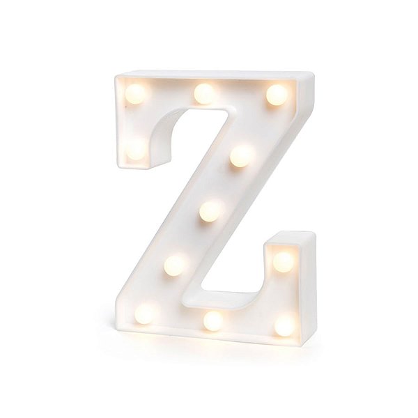 Luminoso Letra Z com Led Branco