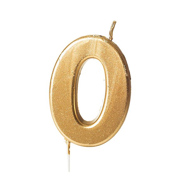 Vela n° 0 Metalizado Ouro