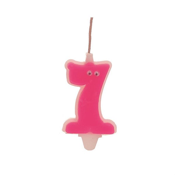 Cromus - Vela n° 7 Doidinha Branca e Rosa - 1 unidade