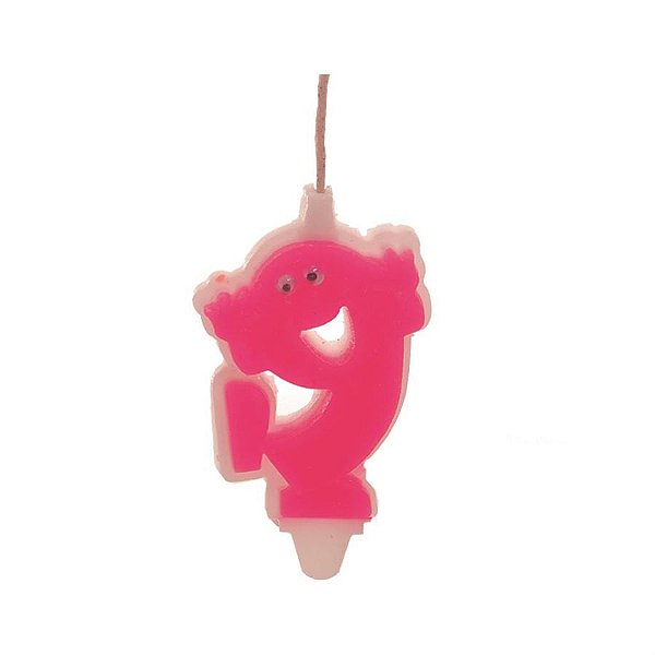 Cromus - Vela n° 9 Doidinha Branca e Rosa - 1 unidade