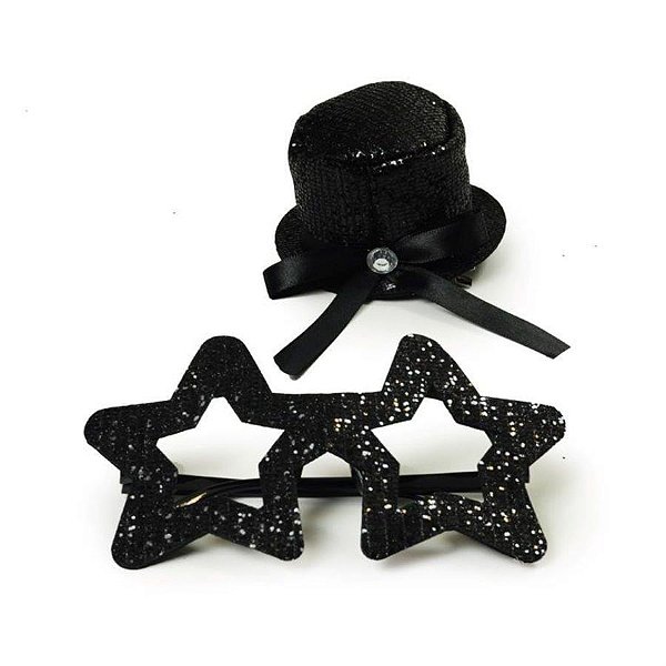 Conjunto de Acessórios Estrela Preto