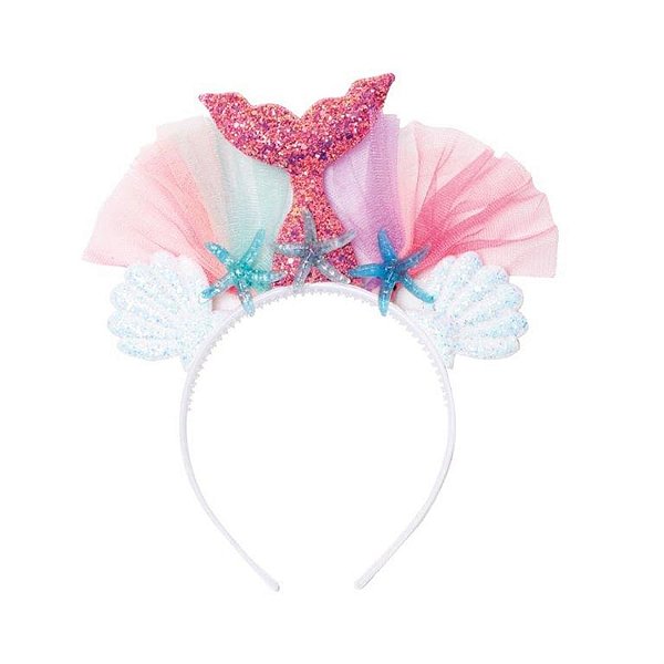 Acessório Tiara Sereia com Tule