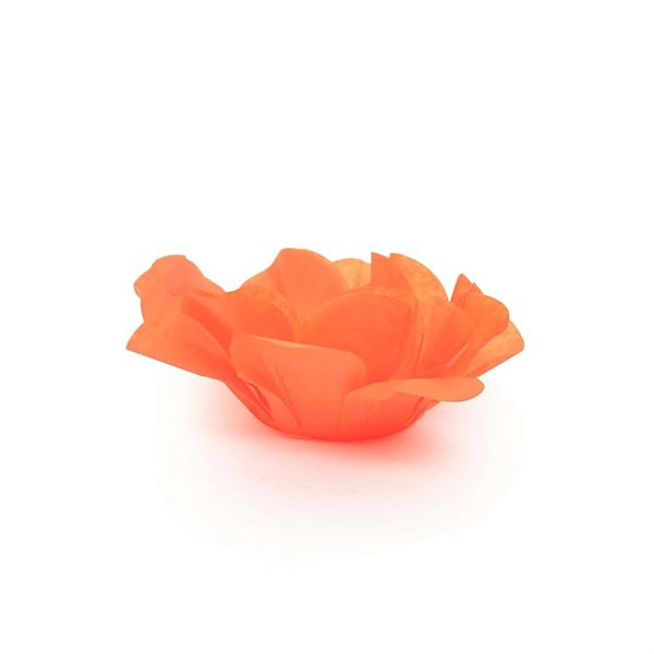 Forminhas para Doces Flores sem Folhas Laranja - 40 Un