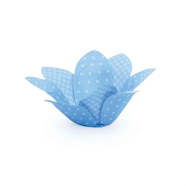 Forminhas para Doces Patchwork Df Azul - 40 Un