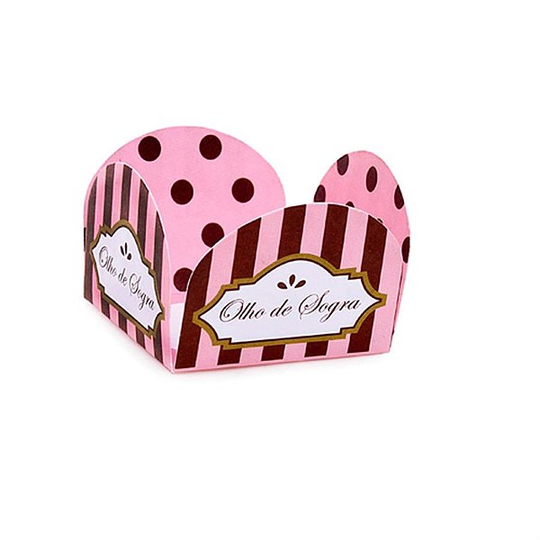 Forminhas para Doces Olho de Sogra Rosa e Marrom - 50 Un