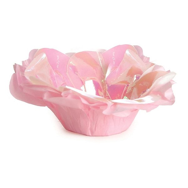 Forminhas para Doces Flores Nacarada Rosa - 40 Un