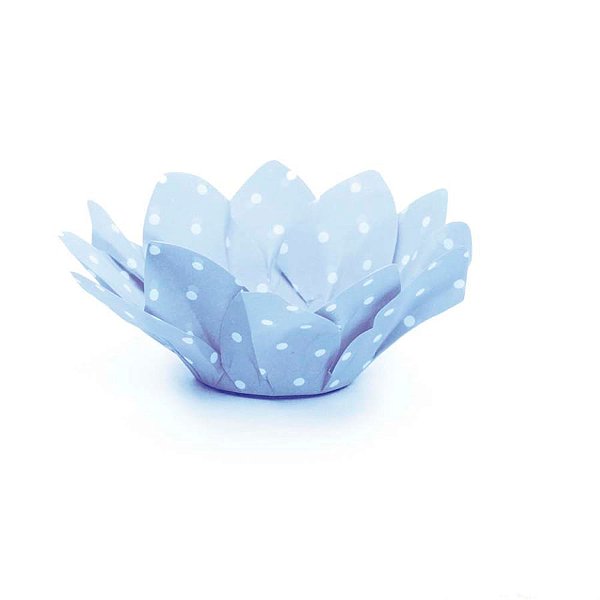 Forminhas para Doces Paris Poá Azul Claro - 40 Un