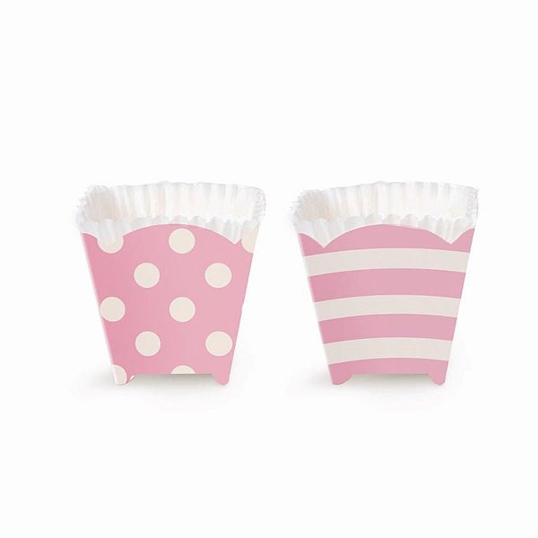 Forminhas Cupcake Quadrada Compose Rosa - 12 Un