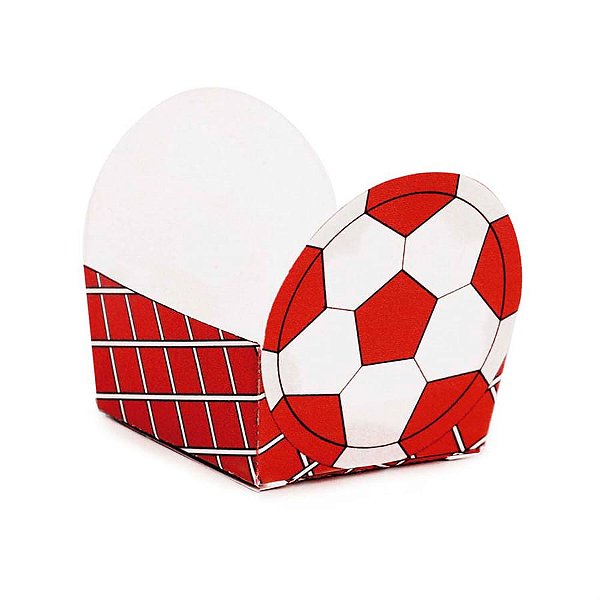 Forminhas para Doces Bolinha de Futebol Vermelho - 24 Un