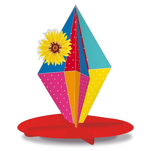 Festa Junina - Suporte Especial para Doces 1 Andar Balão 30x30x34