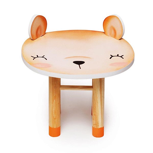 Bichinhos Baby - Banquinho de Madeira Bichinhos Baby Ursinho 22x20x17