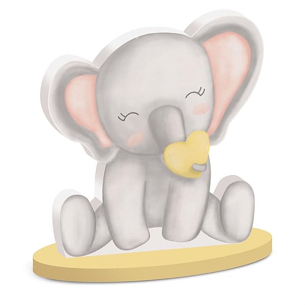 Bichinhos Baby - Silhueta de Madeira Bichinhos Baby Elefante 20x6,5x22