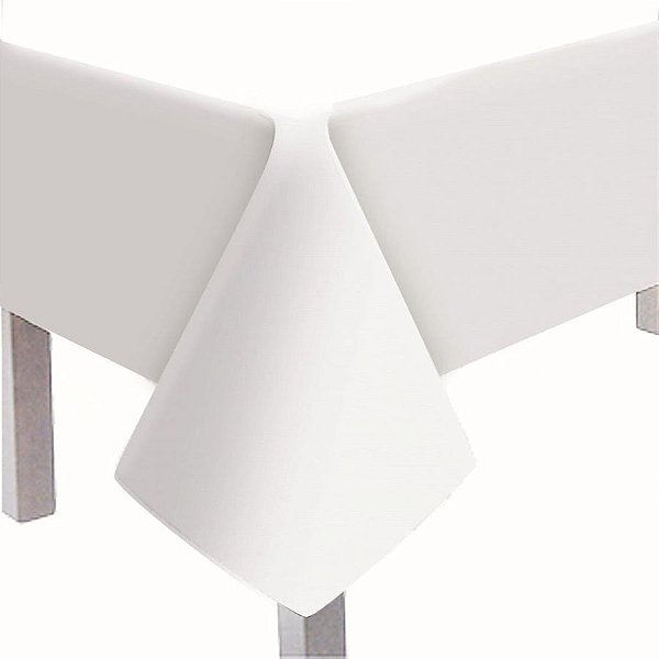 Linha Cores - Toalha de Mesa Convidados Textura Branca 79x79 - 5 Peças