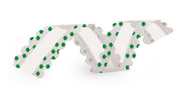 Fita Decorativa Aramada Estrela Verde 40mmx10m - 1 Unidade