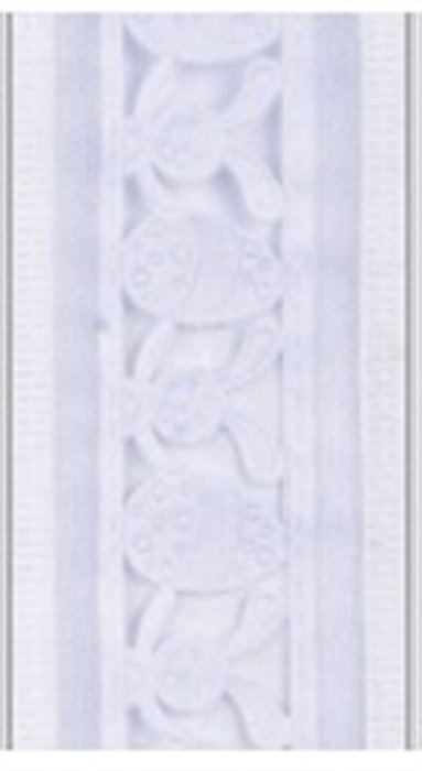 Fita Decorativa Aramada Coelho Ternura Branco 39mmx10m - 1 Unidade