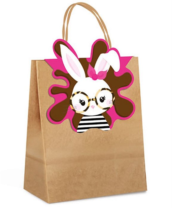 Sacola Papel e Fecha Play Rosa P 21,5X15X8