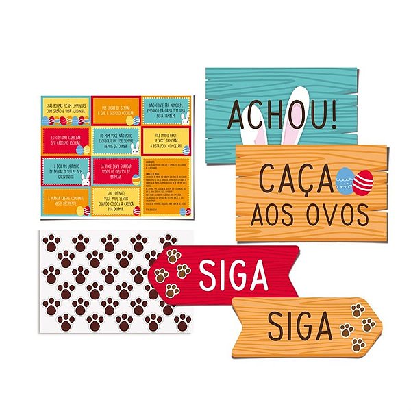 Kit Caça Aos Ovos Páscoa Diversos - 1 Un