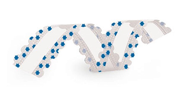 Fita Decorativa Aramada Estrela Azul 40mmx10m - 1 Unidade