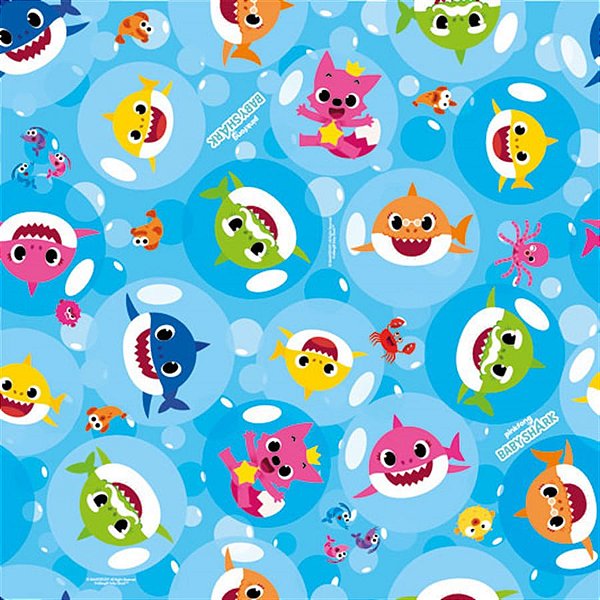Folha Baby Shark 69X89 - 25 Un