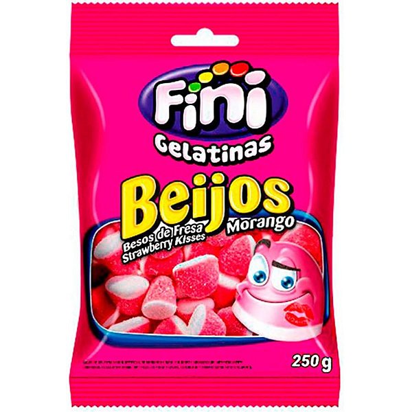 Bala de Gelatina Beijos 250g - Fini