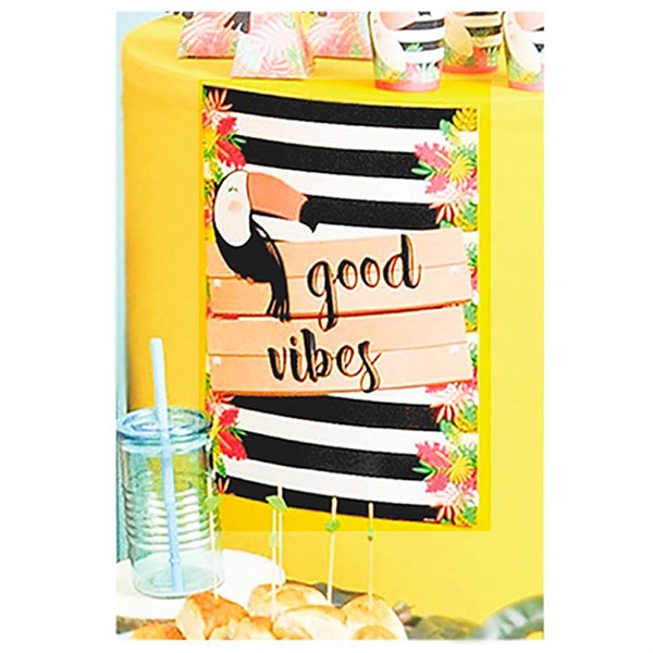 Cartaz Decorativo Tropical Tucano 25X35 - 8 Unidades