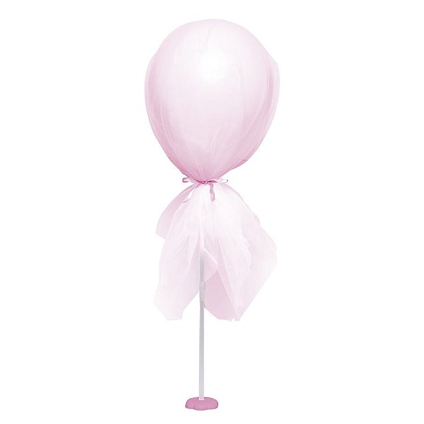 Kit Balão com Tule Rosa Claro 20X20X50