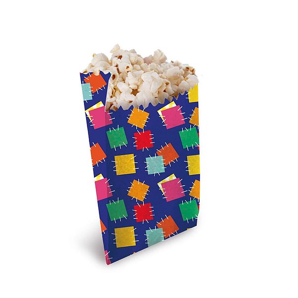 Saquinho para Pipoca e Hot Dog Arraía - Grande 14x8x4 - 50 Un